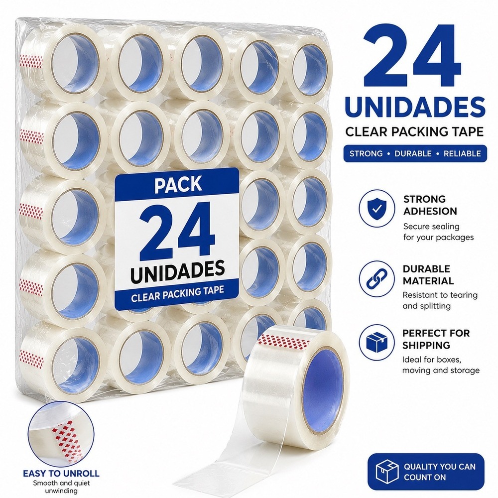 ProSeller Heavy-Duty Packing Tape 24-Pack – Strong Adhesive Shipping Tape